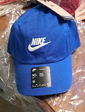 Nike Royal Blue Men's Club Cap with White Swoosh